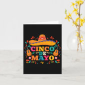 Cinco de Mayo Mexicaanse feesten 5 de Mayo M Kaart (Gele Bloem)