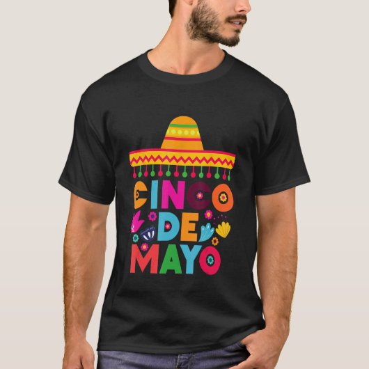 Cinco De Mayo, Mexicaanse Fiesta 5 De Mayo T-shirt (Voorkant)