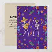 Cinco de Mayo Mexicaanse Fiesta schedel Bedankt Kaart (Voorkant / Achterkant)