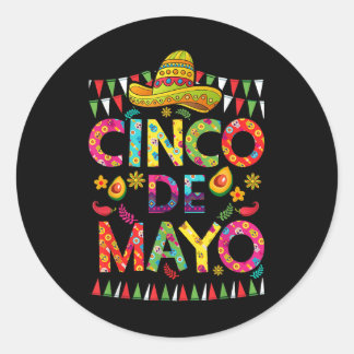 Cinco de Mayo Mexicaanse Fiesta Squad 5 de Mayo vo Ronde Sticker