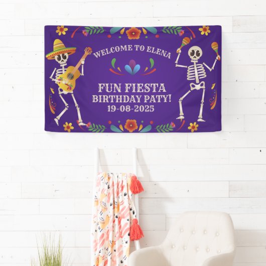 Cinco de Mayo Mexicaanse Fiesta verjaardag Custom Spandoek (Insitu)