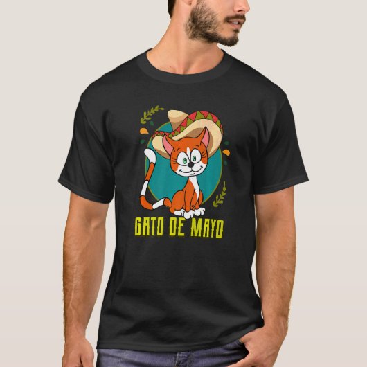 Cinco De Mayo Mexicaanse Gato  Kat T-shirt (Voorkant)