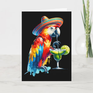 Cinco De Mayo Mexicaanse Hoed Papegaai Die Een M D Kaart