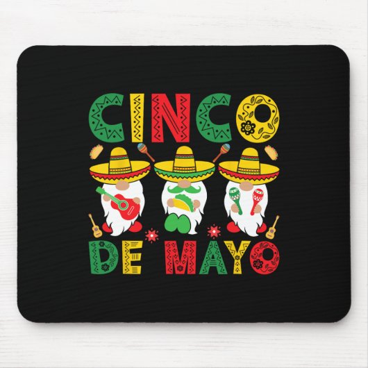 Cinco De Mayo Mexicaanse Kabouters Feest 5 De Mayo Muismat (Voorkant)