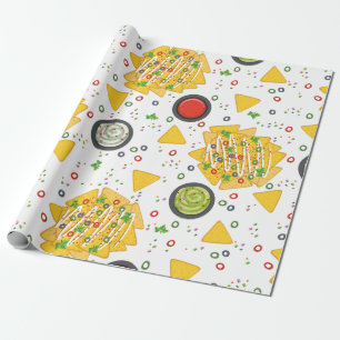 cinco de mayo mexicaanse nacho's guacamole cadeaupapier