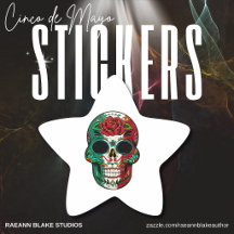Cinco de Mayo Mexicaanse Schedel Stickers