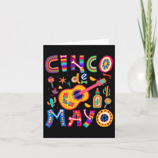Cinco de Mayo Mexicaanse Taco Funny 5 De Mayo Lets Kaart (Voorkant)