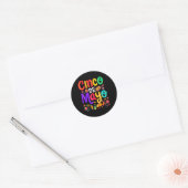 Cinco de Mayo Mexicaanse Taco Funny 5 De Mayo Lets Ronde Sticker (Envelop)