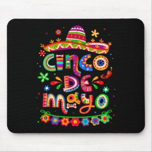 Cinco De Mayo Mexicaanse Taco Laten we feest Cinco Muismat