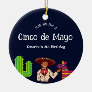Cinco de Mayo Mexicaanse verjaardagsfeestje Keramisch Ornament