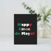 Cinco de Mayo Mexicaanse vlag Ontwerp Briefkaart (Staand voorkant)