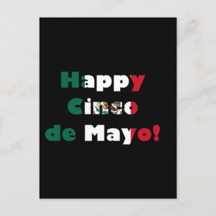Cinco de Mayo Mexicaanse vlag Ontwerp Briefkaart