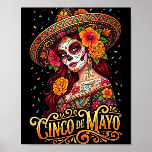 Cinco De Mayo Mexicaanse Vrouwen Fiesta 5 De Mayo  Poster (Voorkant)