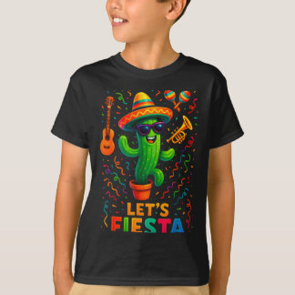 Cinco de mayo mexican cactus party funny letsCinco T-shirt
