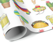 Cinco de Mayo Mexican Fiesta Party Celebration Cadeaupapier (Rol Hoek)