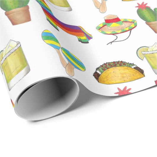 Cinco de Mayo Mexican Fiesta Party Celebration Cadeaupapier (Rol Hoek)