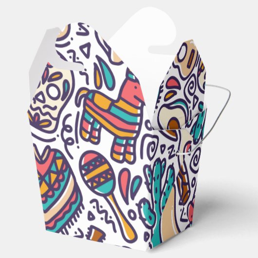 Cinco De Mayo Mexican Fiesta Seamless Pattern Bedankdoosjes (Geopend)