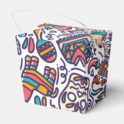 Cinco De Mayo Mexican Fiesta Seamless Pattern Bedankdoosjes (Achterkant)