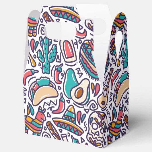 Cinco De Mayo Mexican Fiesta Seamless Pattern Bedankdoosjes (Geopend)