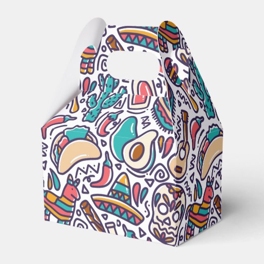 Cinco De Mayo Mexican Fiesta Seamless Pattern Bedankdoosjes (Voorkant Zijde)