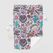 Cinco De Mayo Mexican Fiesta Seamless Pattern Golfhanddoek (Insitu)