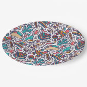 Cinco De Mayo Mexican Fiesta Seamless Pattern Papieren Bordje (Gekanteld)