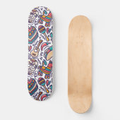 Cinco De Mayo Mexican Fiesta Seamless Pattern Persoonlijk Skateboard (Voorkant)