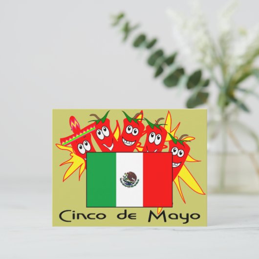 Cinco de Mayo MEXICAN FLAG Briefkaart (Staand voorkant)