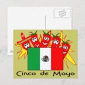 Cinco de Mayo MEXICAN FLAG Briefkaart (Voorkant / Achterkant)