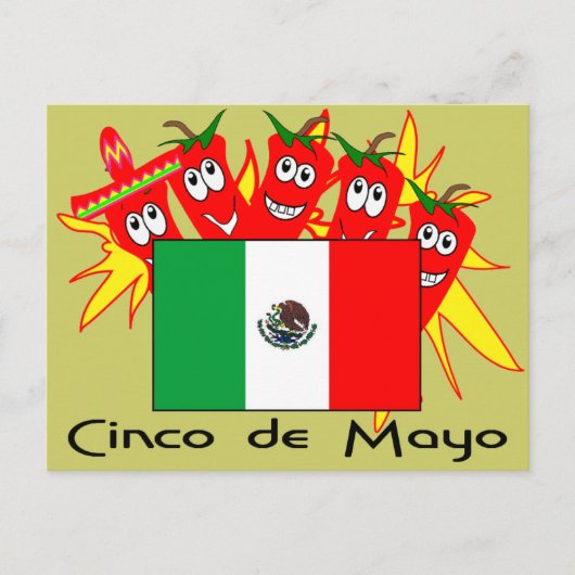 Cinco de Mayo MEXICAN FLAG Briefkaart (Voorkant)
