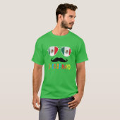 Cinco De Mayo Mexican Flag Mustache Funny T-shirt (Voorkant volledig)
