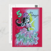 Cinco De Mayo Mexican Flamenco Dancer Briefkaart (Voorkant / Achterkant)