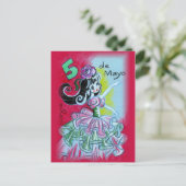 Cinco De Mayo Mexican Flamenco Dancer Briefkaart (Staand voorkant)