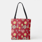 Cinco De Mayo Mexican Folk Art Pattern Tote Bag (Achterkant)