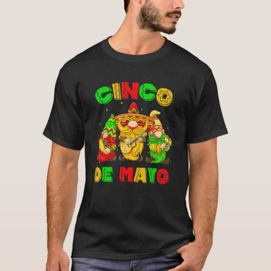 Cinco De Mayo Mexican Gnome Fiesta 5 De Mayo Men W T-shirt (Voorkant)