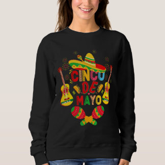Cinco De Mayo Mexican Guitar Cactus for Men Women Trui