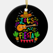 Cinco De Mayo Mexican Guitar Cactus Keramisch Ornament (Voorkant)