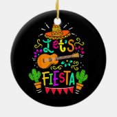 Cinco De Mayo Mexican Guitar Cactus Keramisch Ornament (Achterkant)