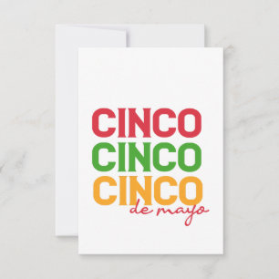 Cinco De mayo Mexican Holiday Celebration Gift Bedankkaart