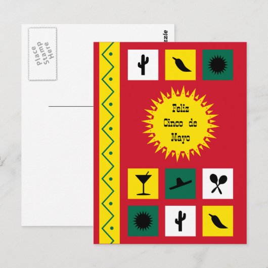 Cinco de Mayo mexican inspireerde Briefkaart (Voorkant / Achterkant)