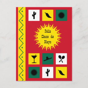 Cinco de Mayo mexican inspireerde Briefkaart