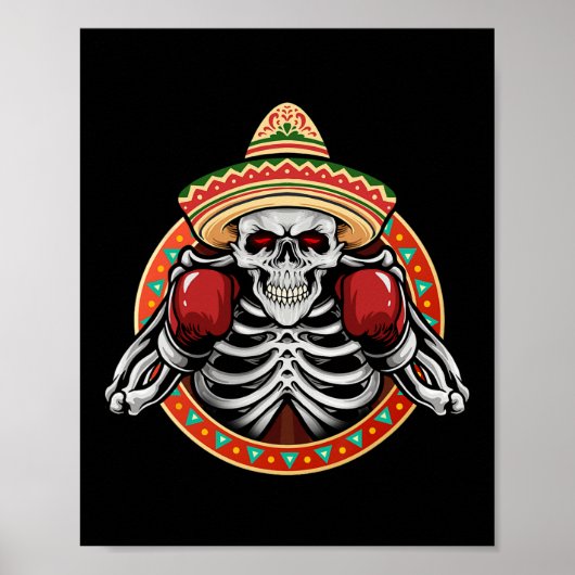 Cinco de Mayo Mexican  Style Boxing Great S Poster (Voorkant)