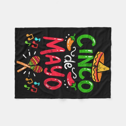  Cinco De Mayo Mexico Fleece Deken (Voorkant (Horizontaal))