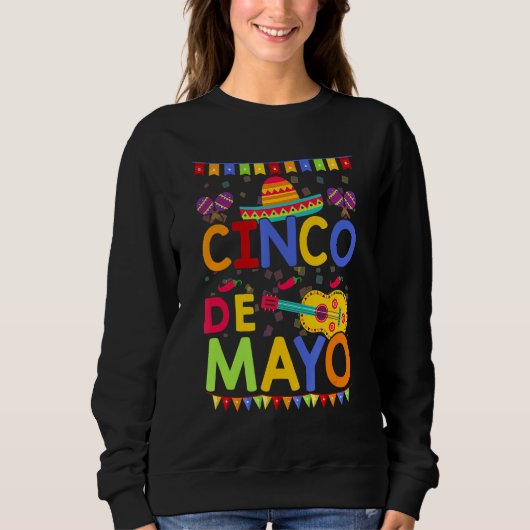 Cinco De Mayo Mexico Guitar Trui (Voorkant)