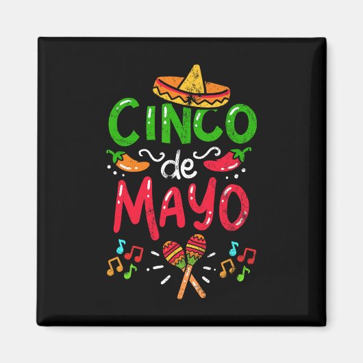 Cinco De Mayo Mexico Magneet (Voorkant)