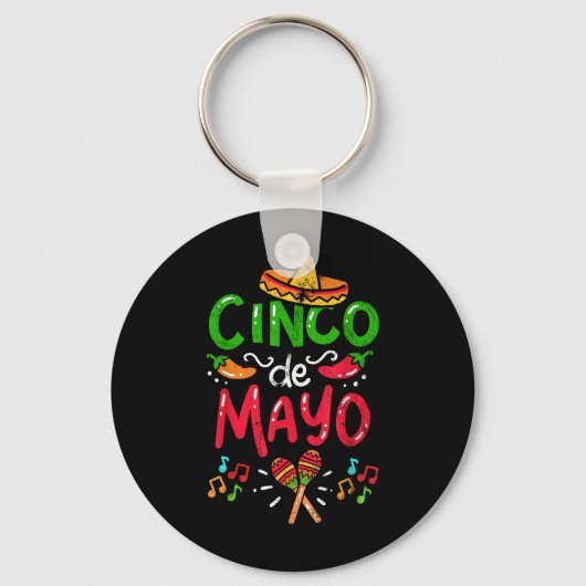 Cinco De Mayo Mexico Sleutelhanger (Voorkant)