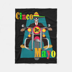 Cinco De Mayo Motorfiets Bikeriding Viclas Mexico Fleece Deken