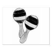 Cinco de Mayo Musical Instrument Mexican Maracas Rubberstempel (Afrduk)
