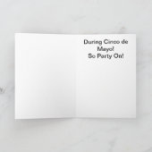 Cinco de Mayo "No Siesta Toegestaan" Wenskaart Kaart (Binnen)