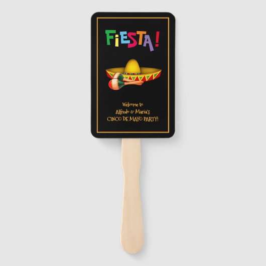 Cinco de Mayo of Mexican Fiesta Handwaaier (Achterkant)
